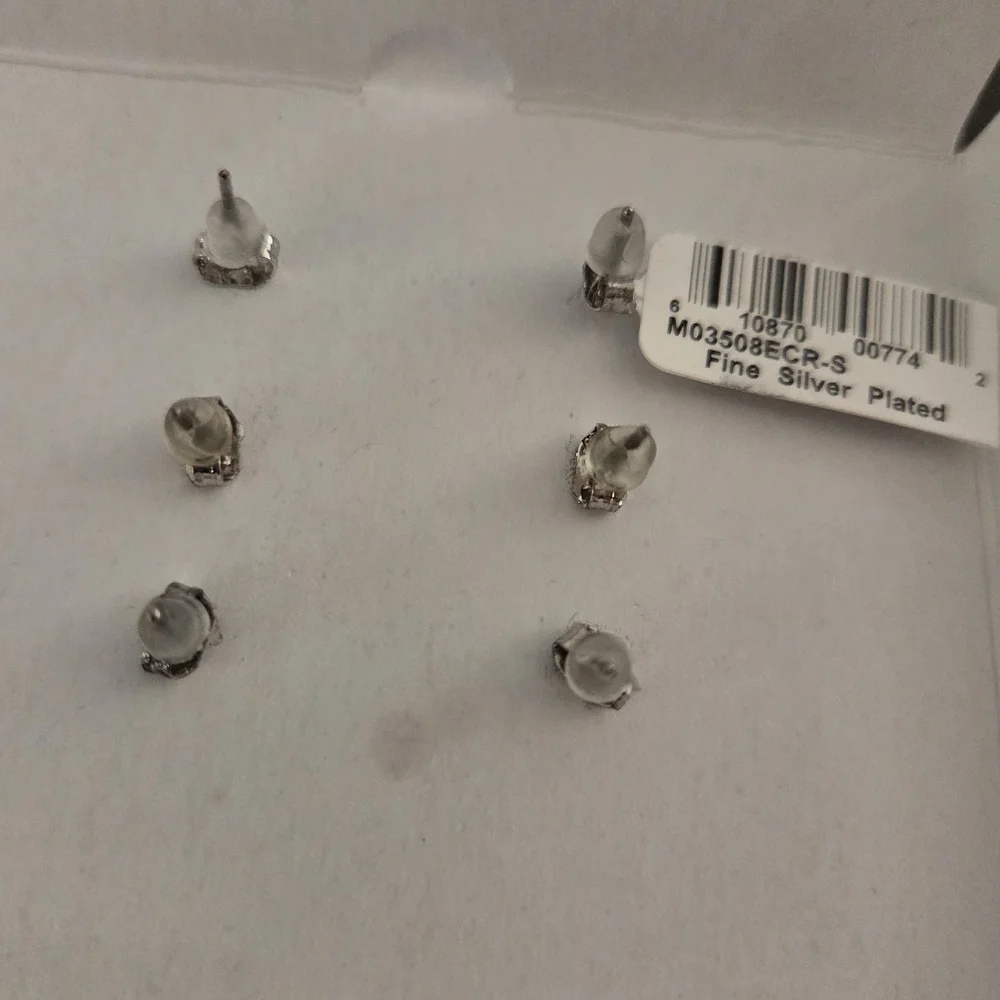 Charming Inspirations Swarovski Crystal Stud Earrings Apple Set of 3 Pairs‎